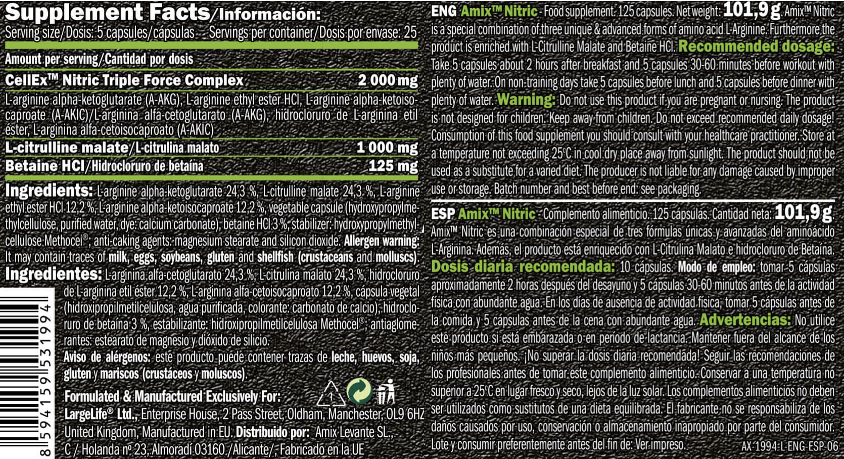 Información nutricional