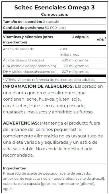 Información nutricional
