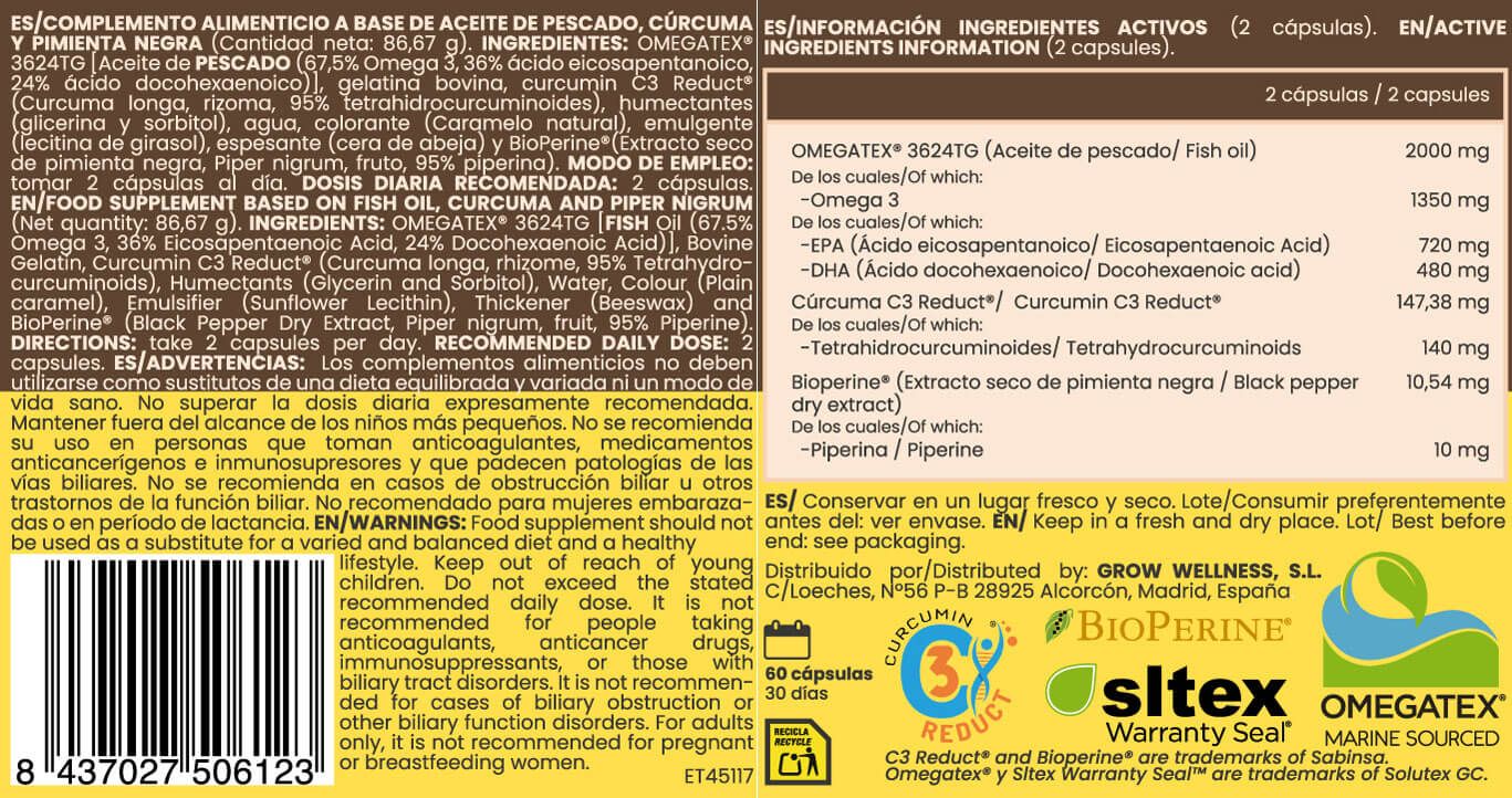Información nutricional