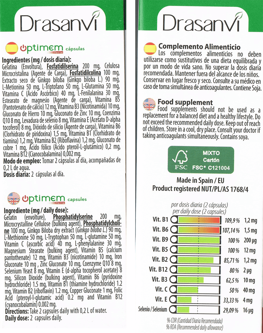 Información nutricional
