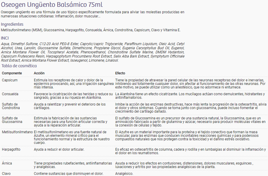 Información nutricional