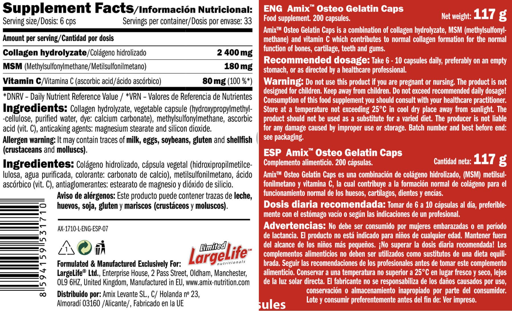 Información nutricional