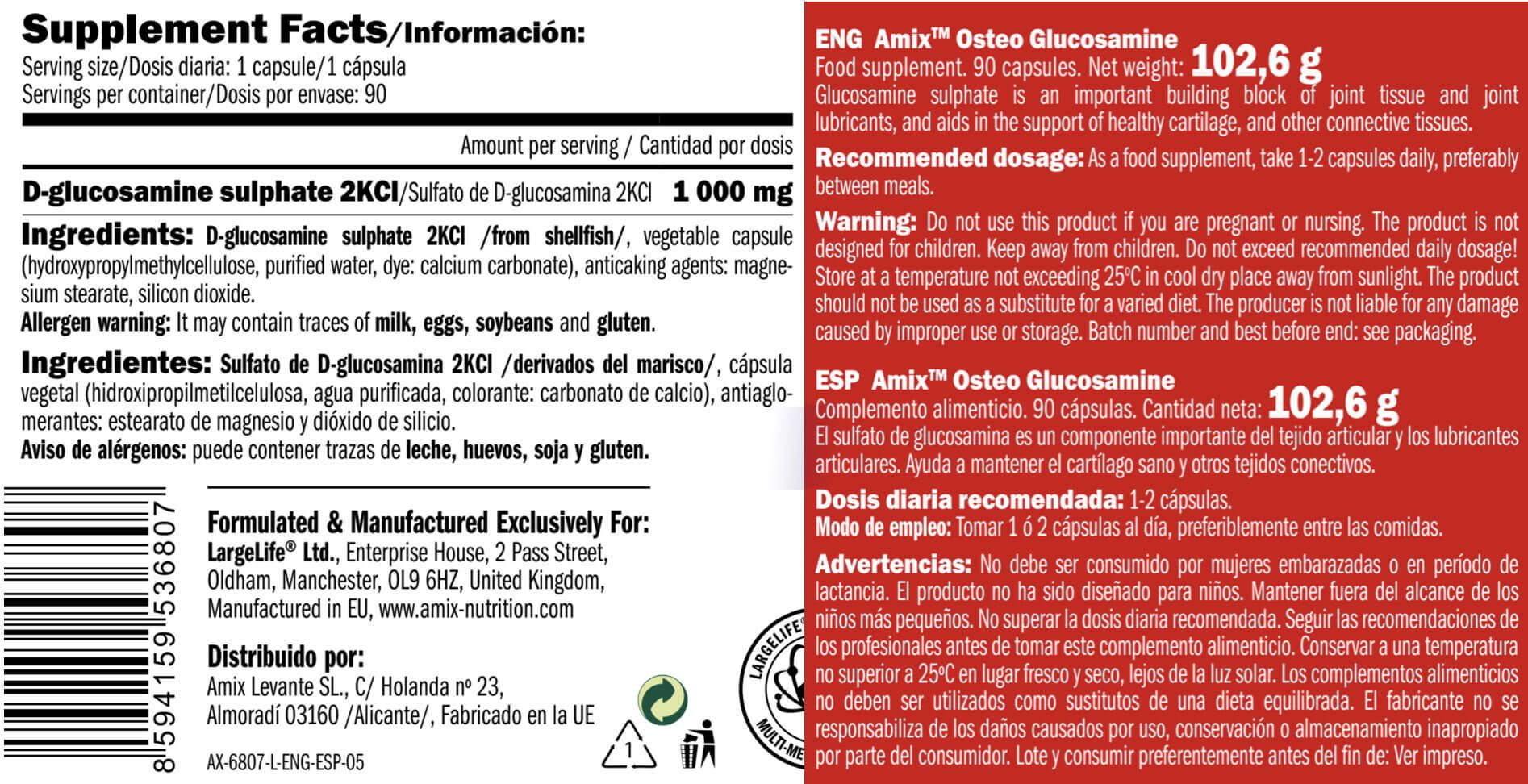 Información nutricional