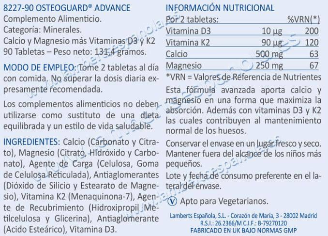Información nutricional