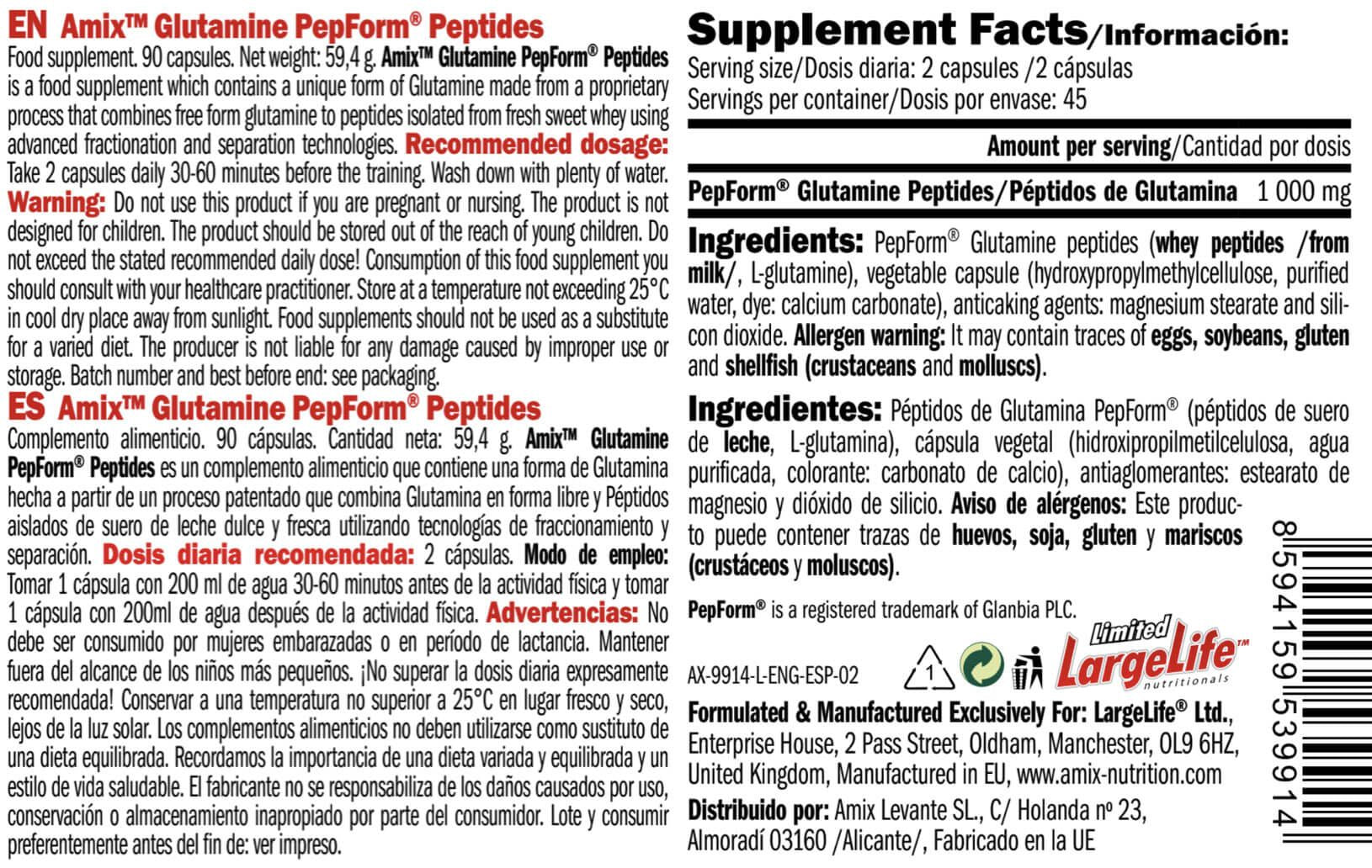 Información nutricional