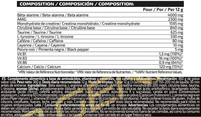Información nutricional