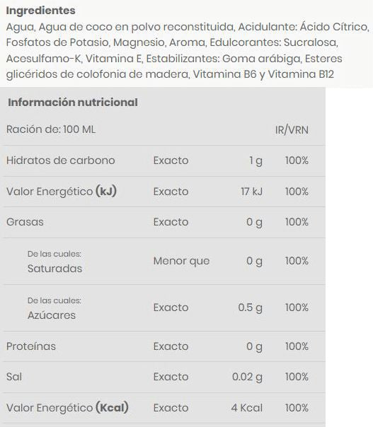 Información nutricional