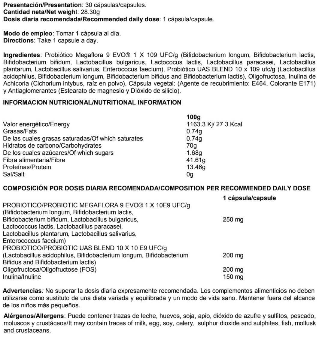 Información nutricional