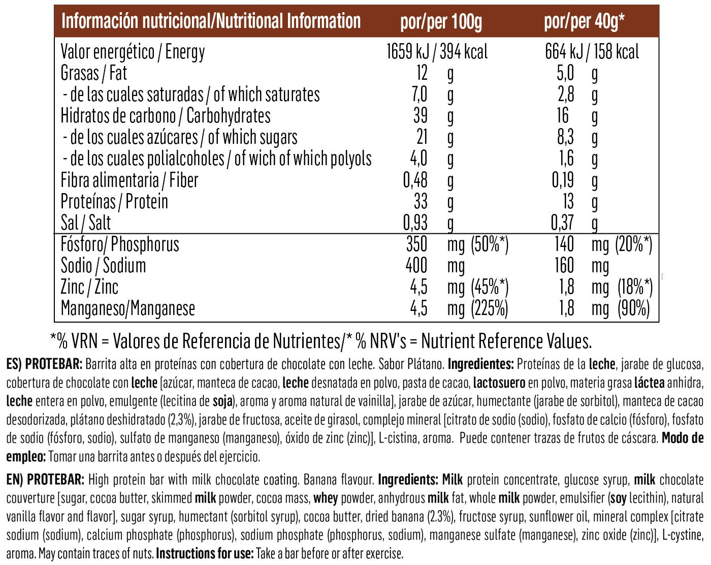 Información nutricional