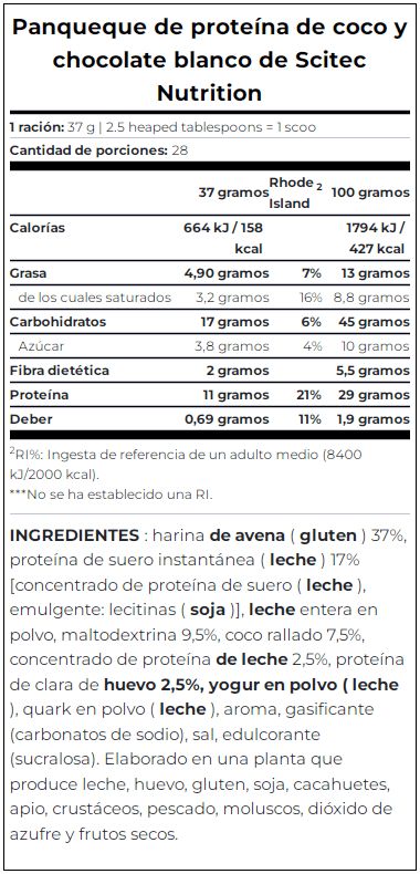 Información nutricional