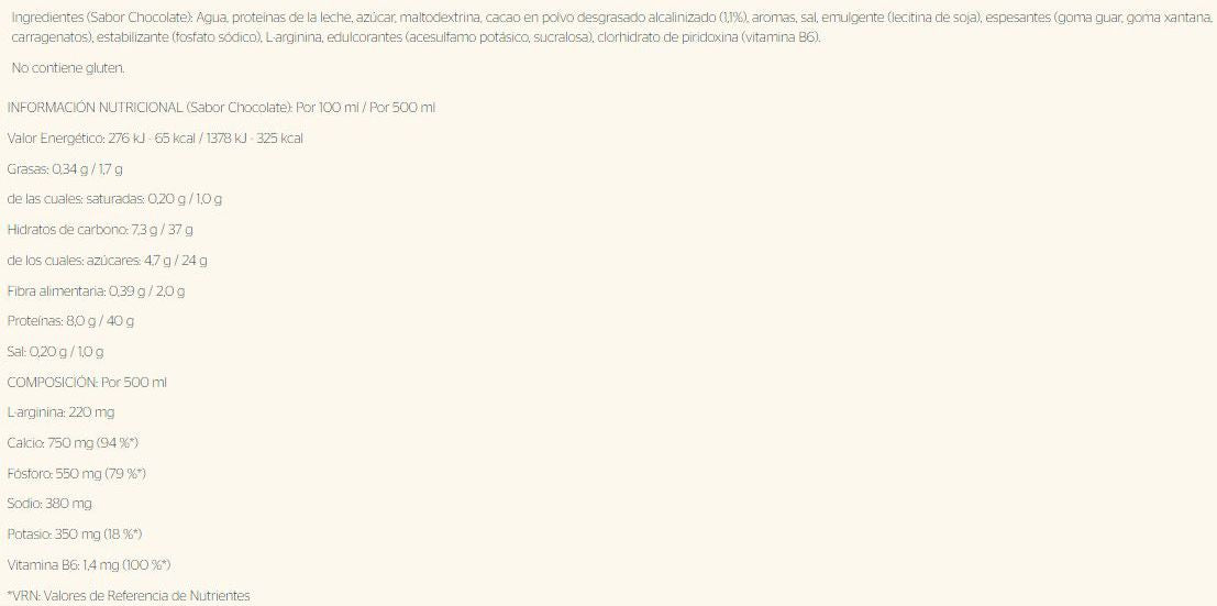 Información nutricional