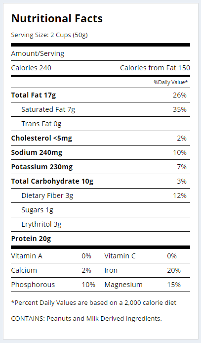 Información nutricional