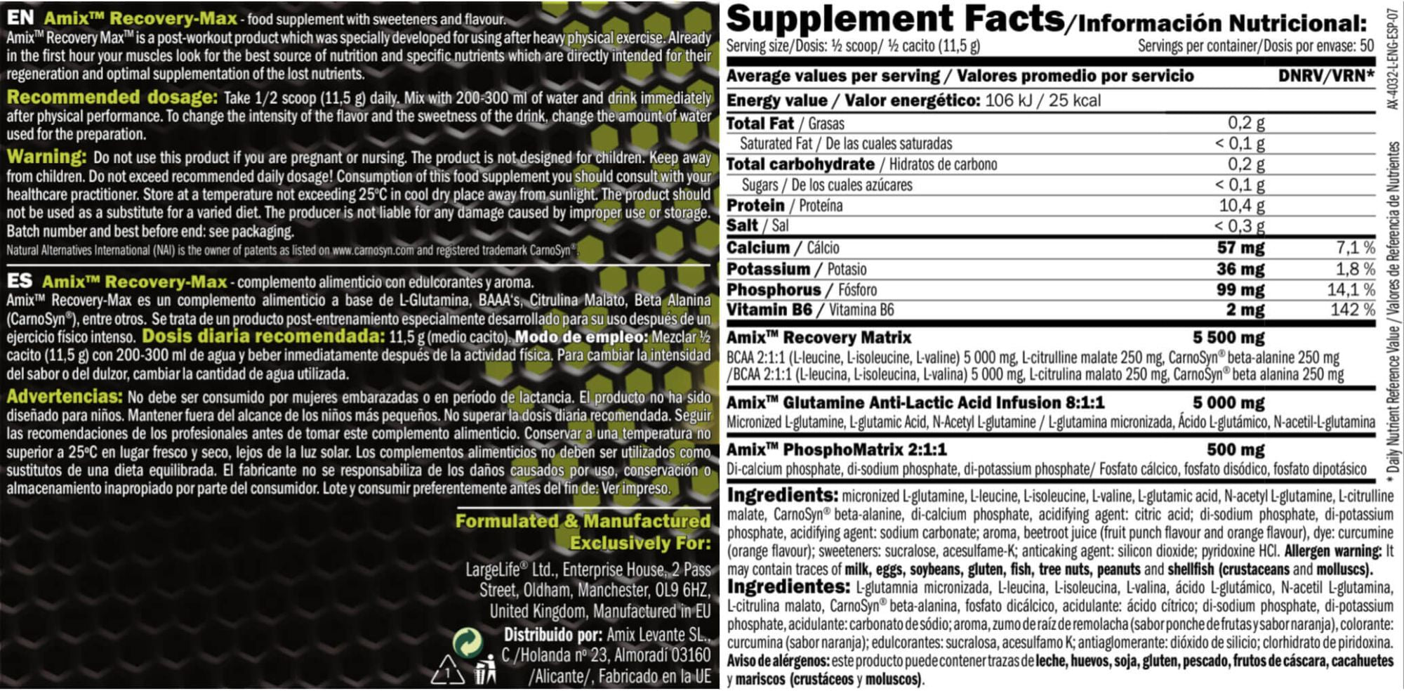 Información nutricional