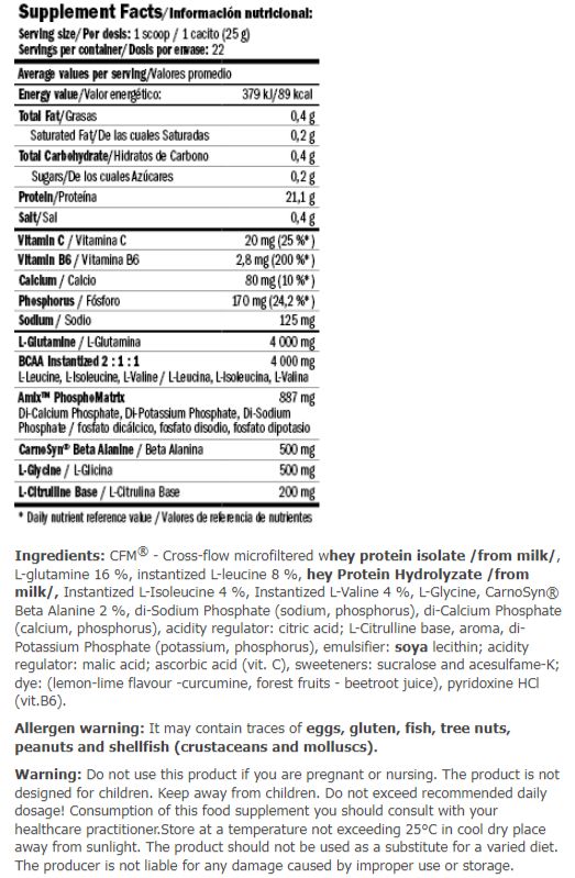 Información nutricional
