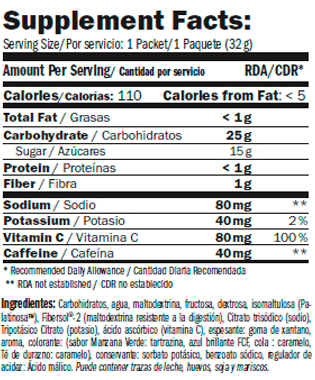 Información nutricional