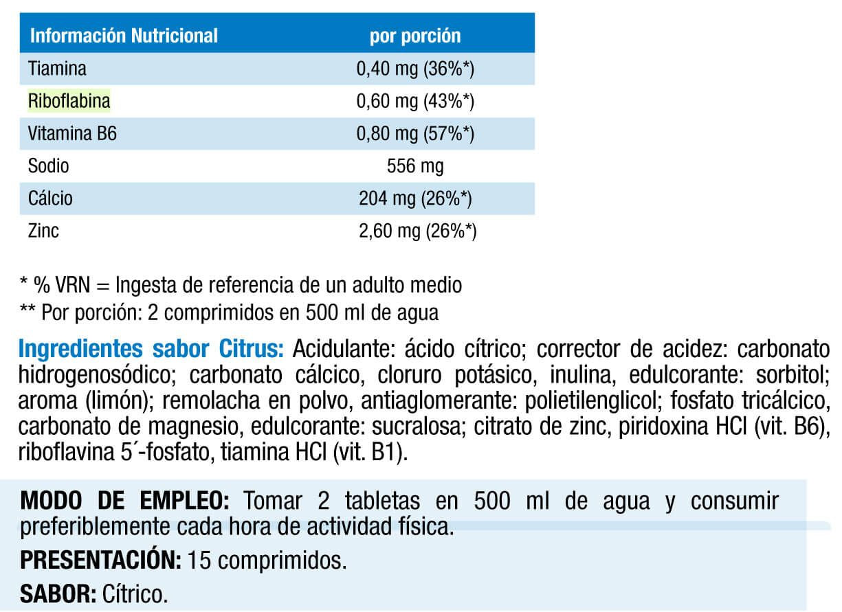 Información nutricional