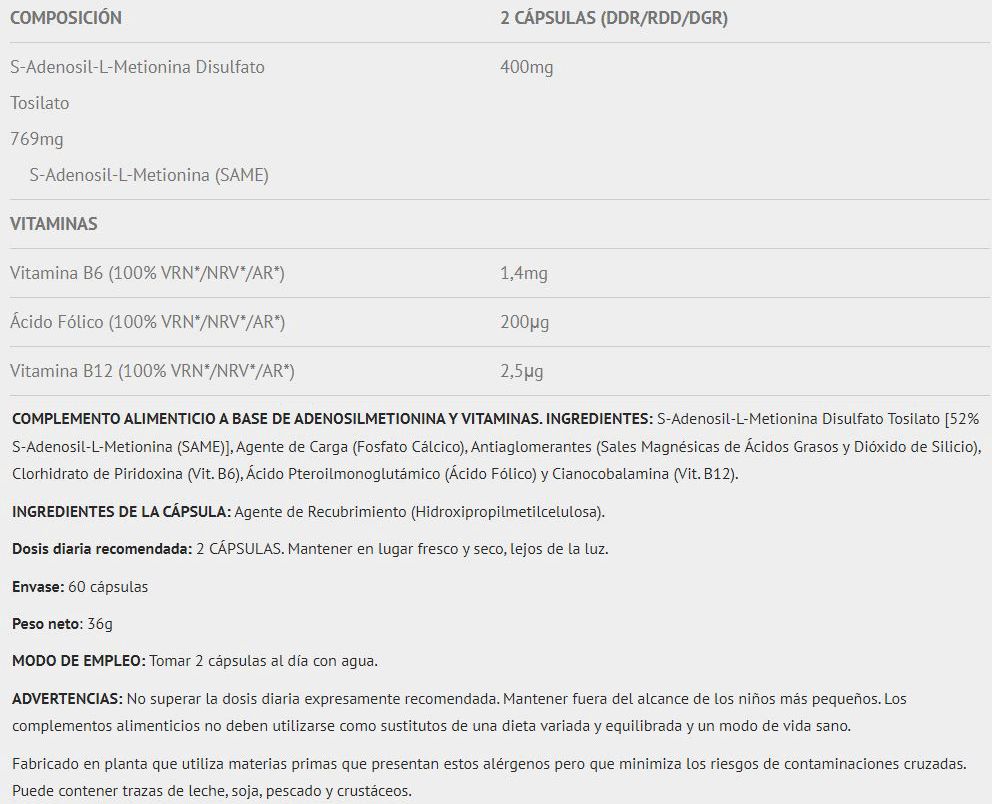 Información nutricional