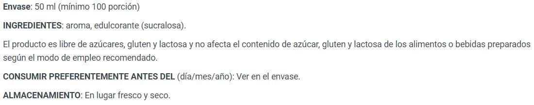 Información nutricional