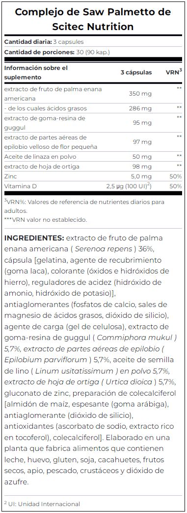 Información nutricional
