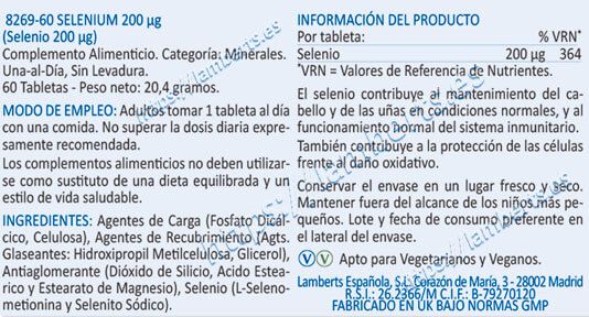 Información nutricional