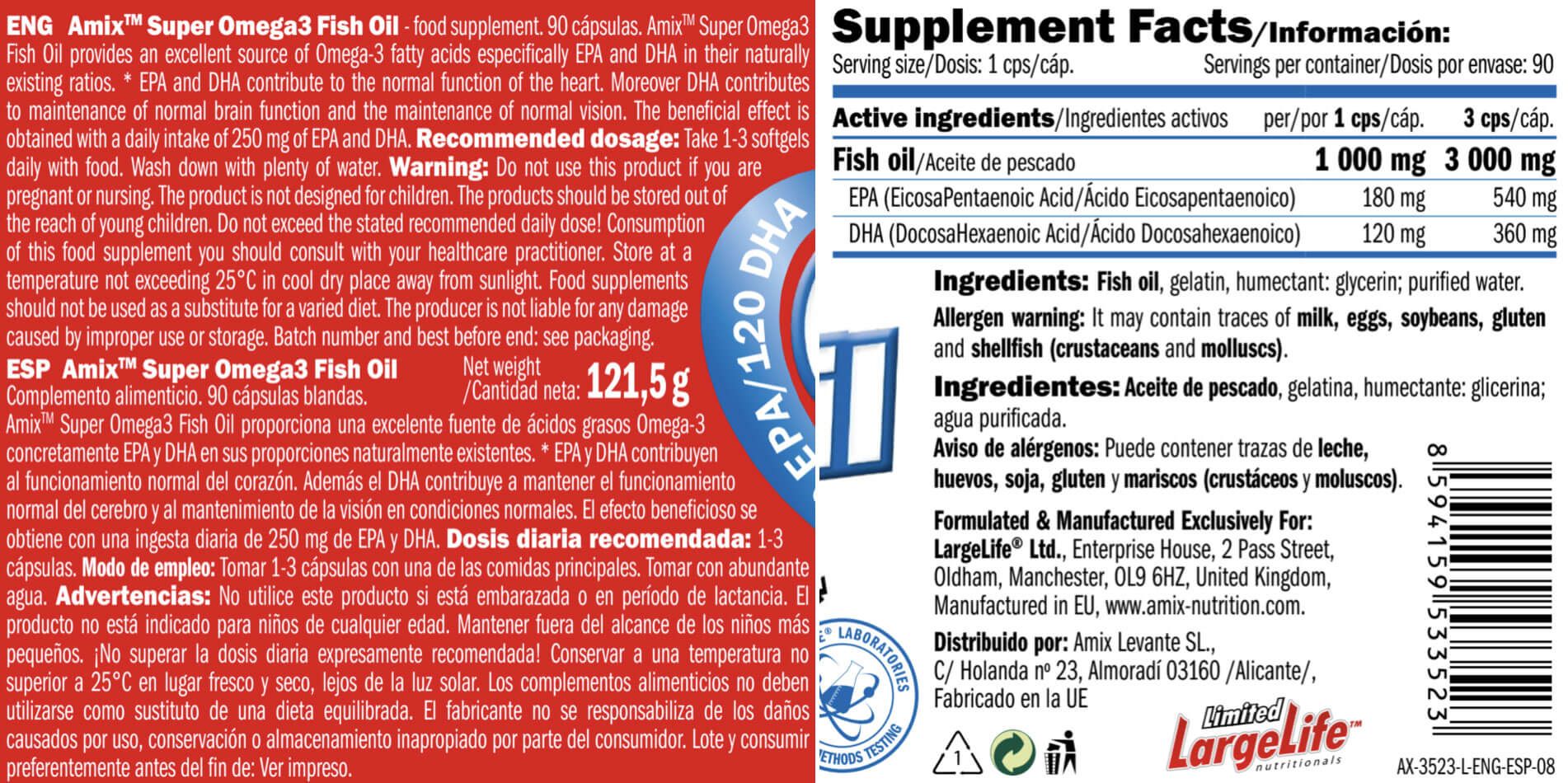 Información nutricional