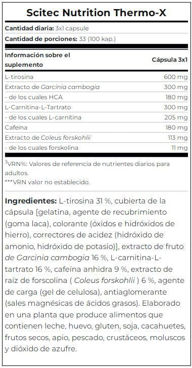 Información nutricional