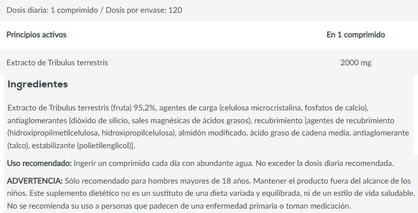 Información nutricional