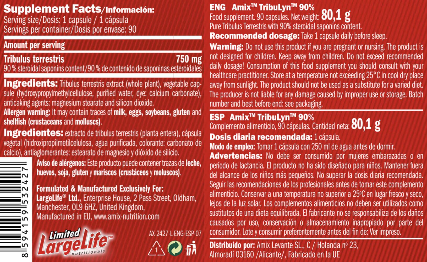 Información nutricional