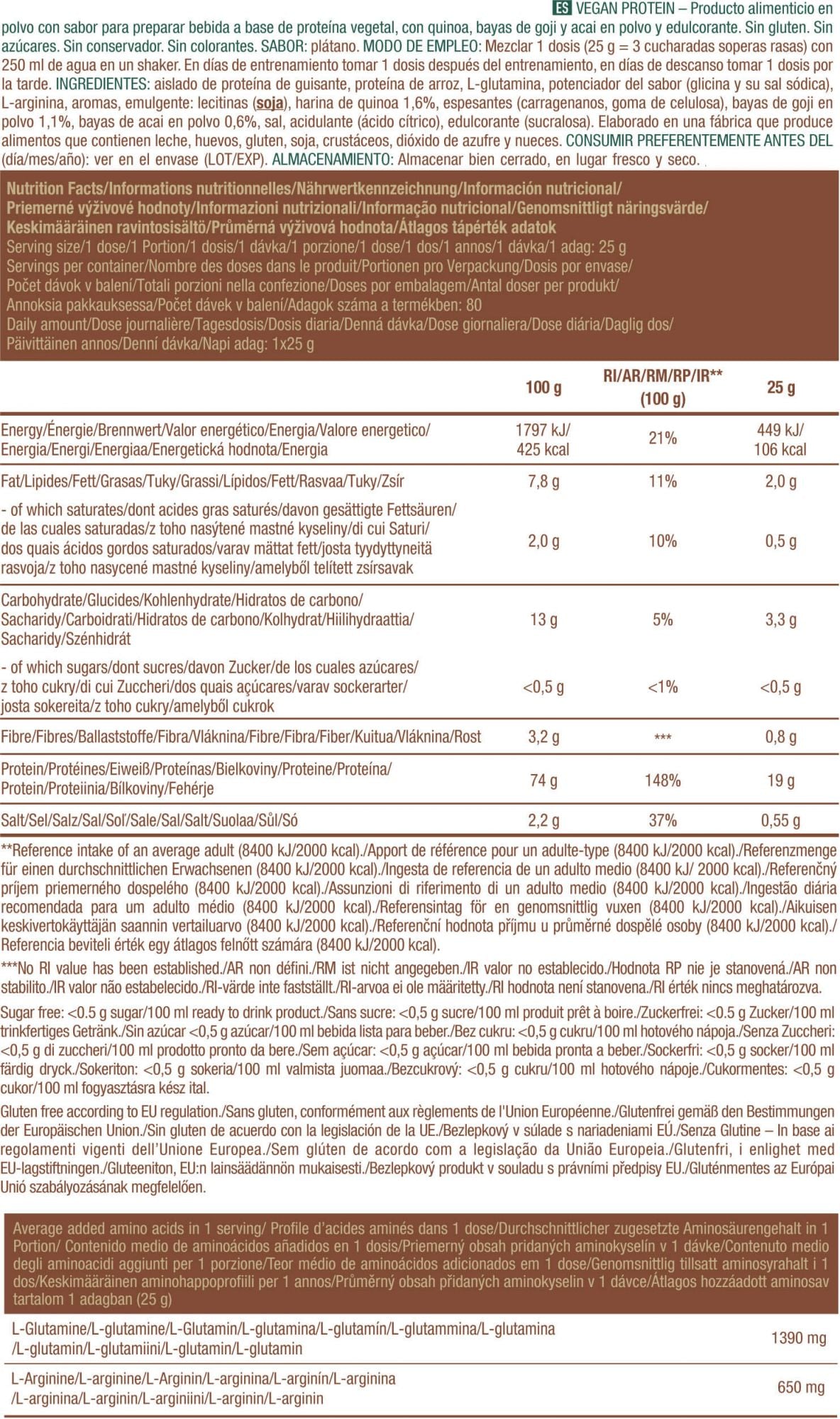 Información nutricional