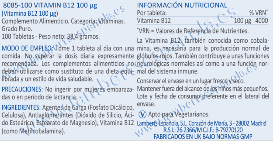 Información nutricional