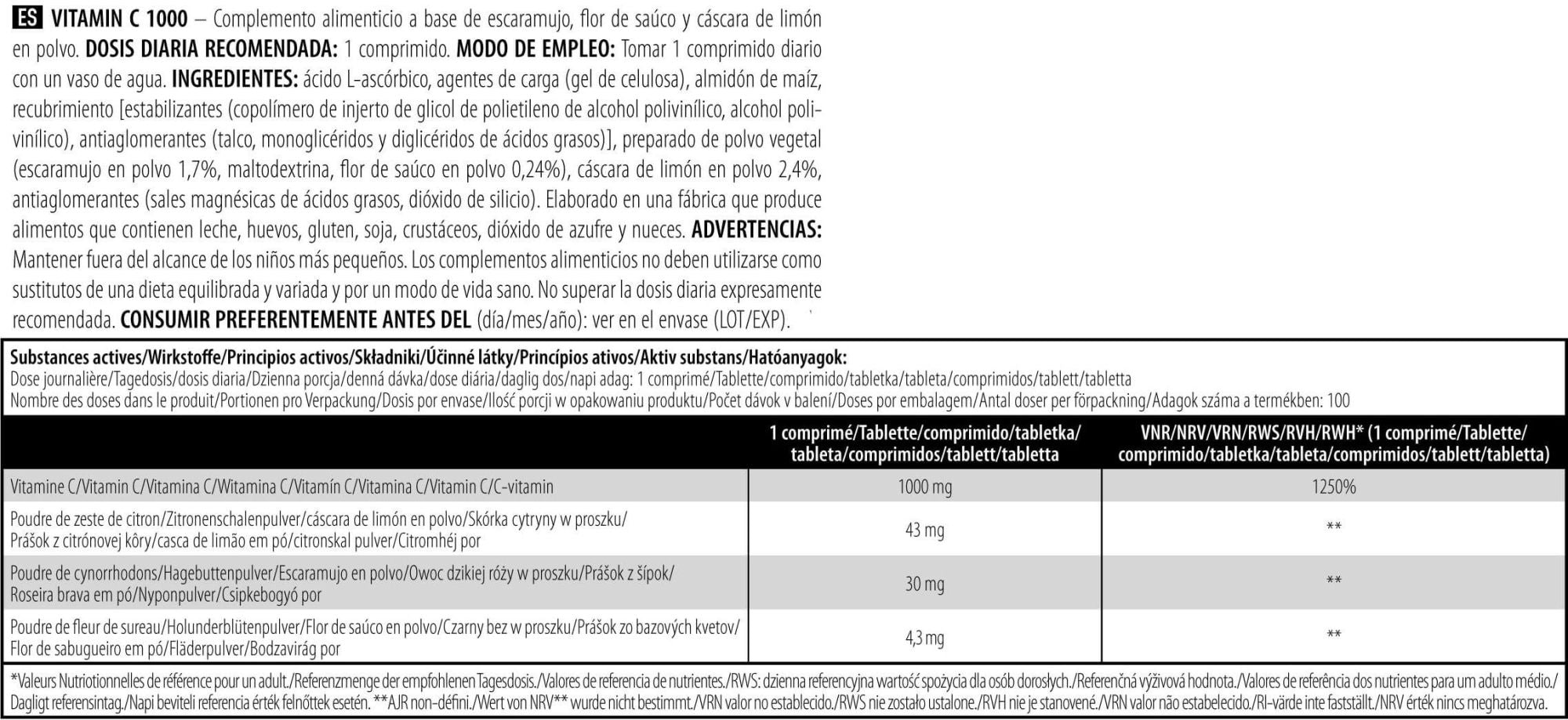 Información nutricional