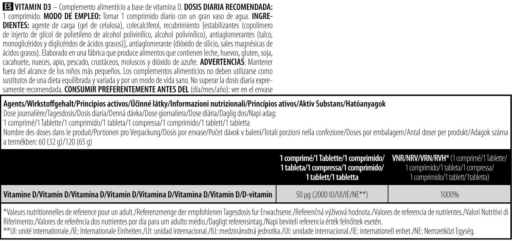 Información nutricional