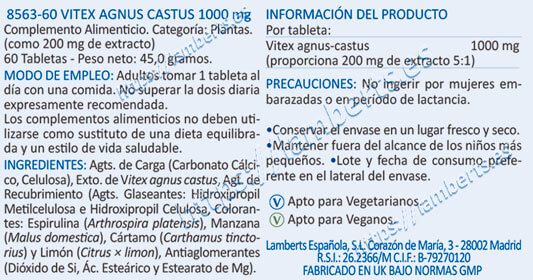Información nutricional