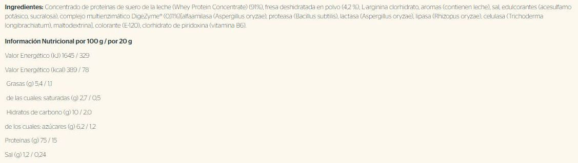 Información nutricional