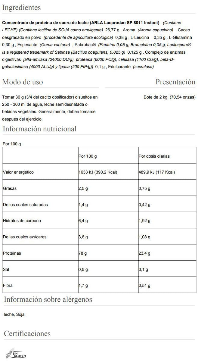 Información nutricional