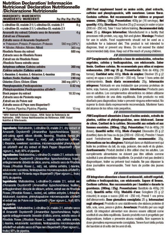 Información nutricional