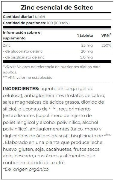 Información nutricional
