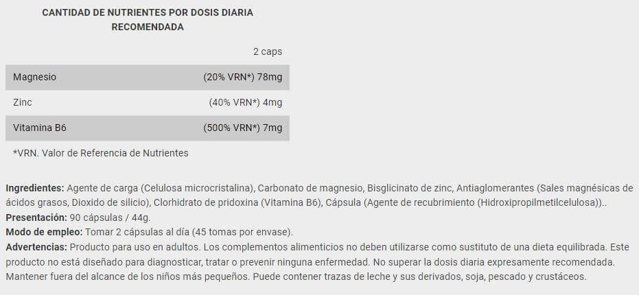 Información nutricional
