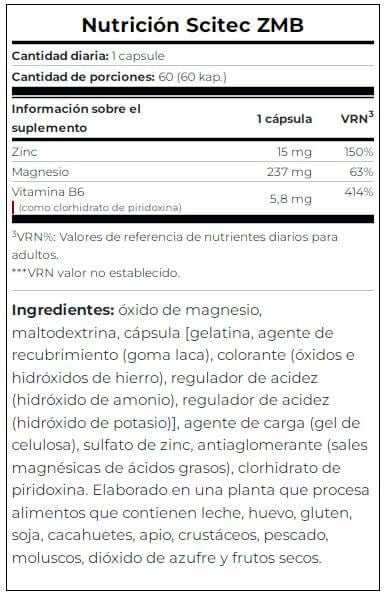 Información nutricional