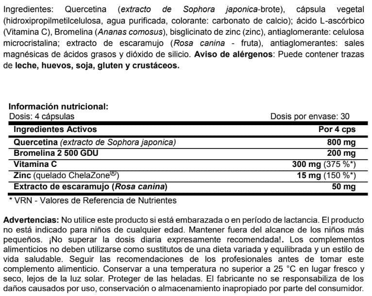 Información nutricional