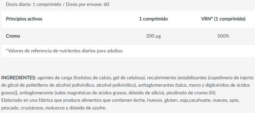 Información nutricional