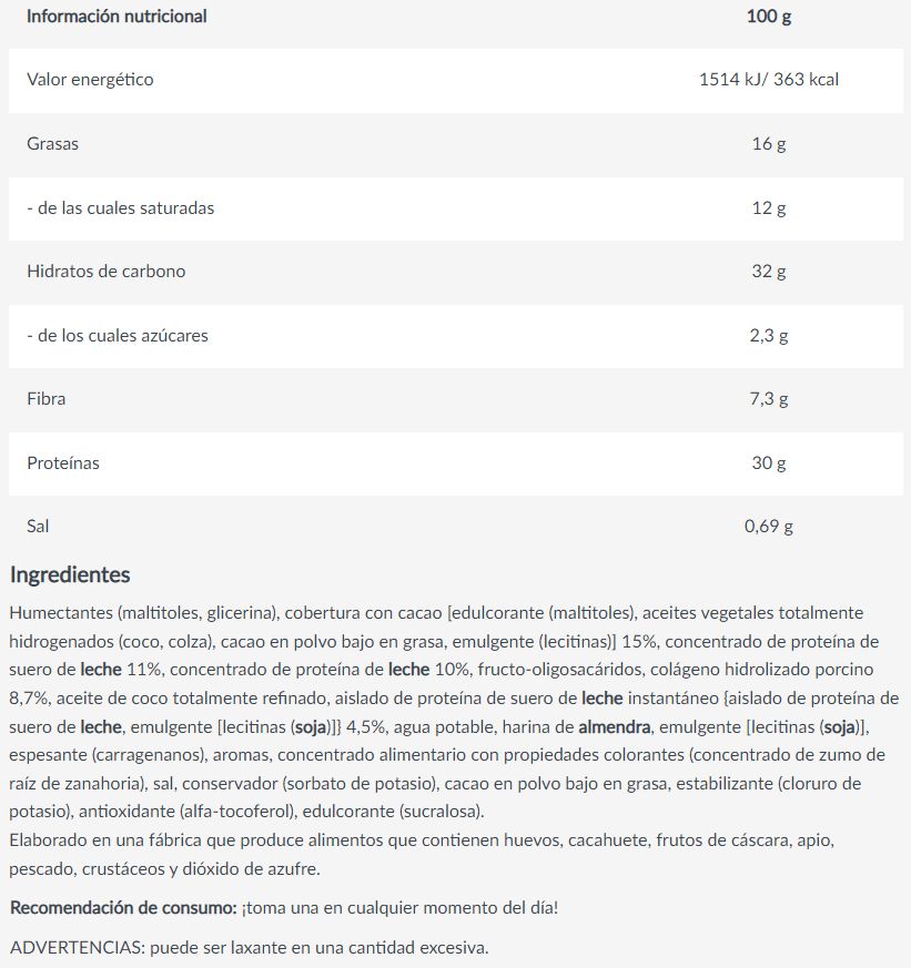 Información nutricional