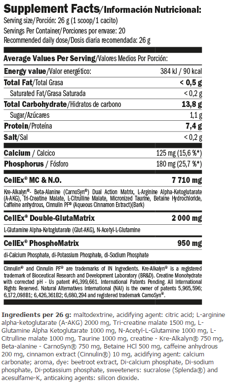 Información nutricional
