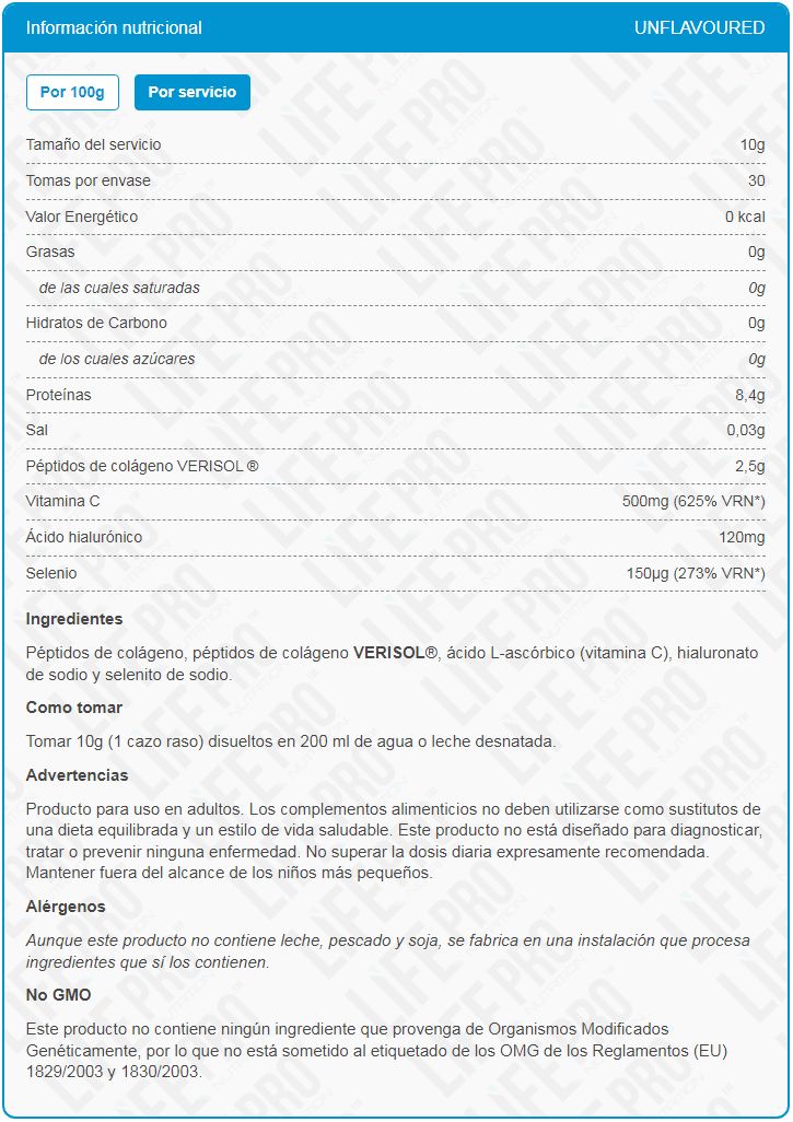 Información nutricional