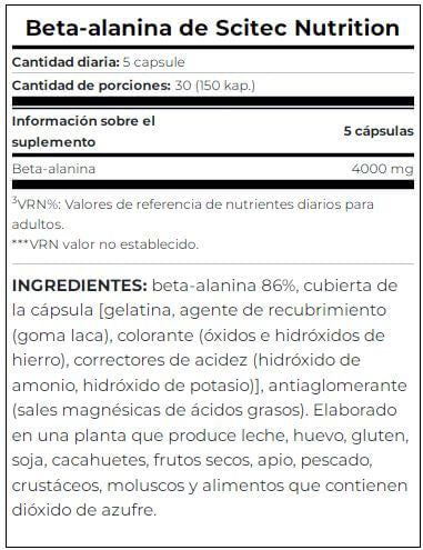 Información nutricional