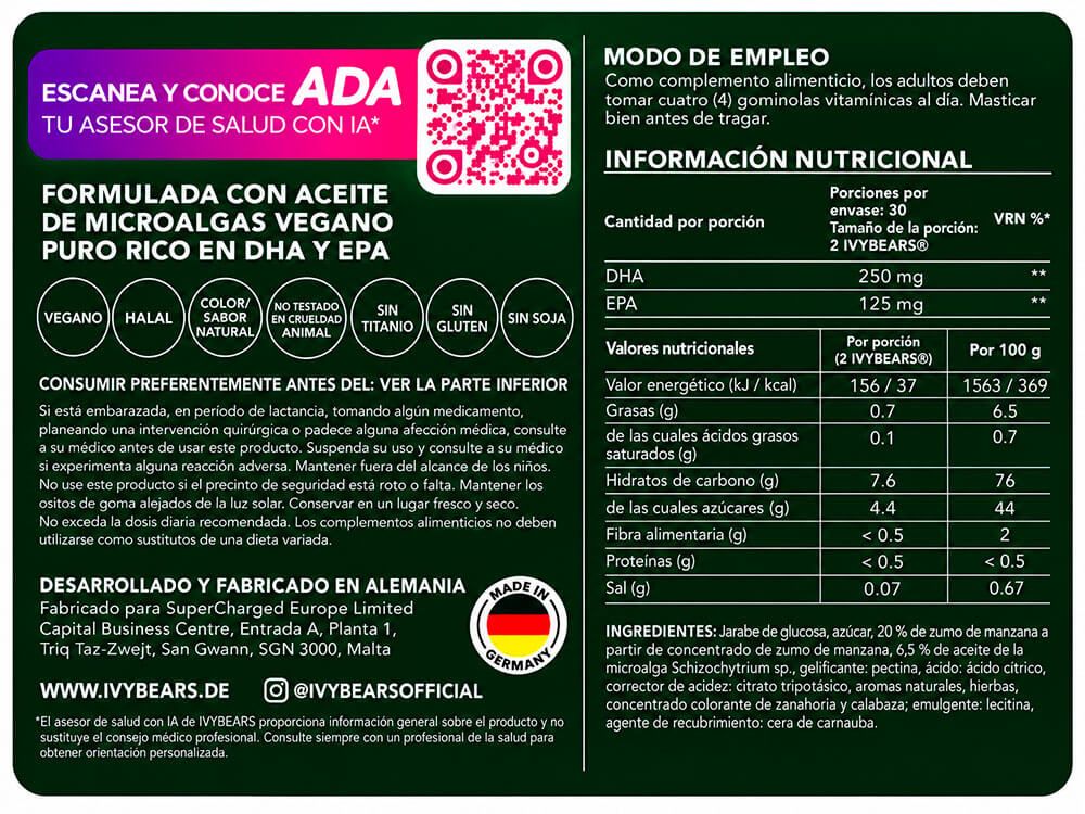 Información nutricional